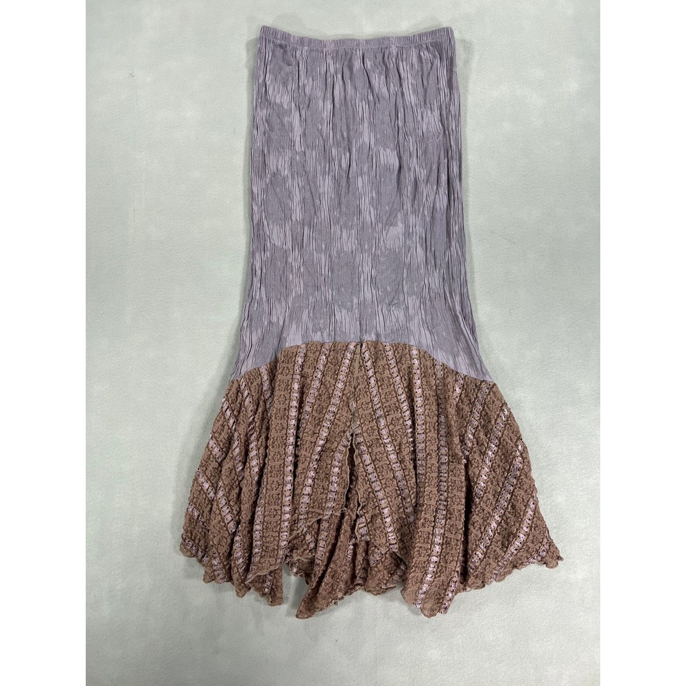 Vintage Spencer Alexis Maxi Skirt Lavender Crinkle Boho Renfaire Fairy Whimsical